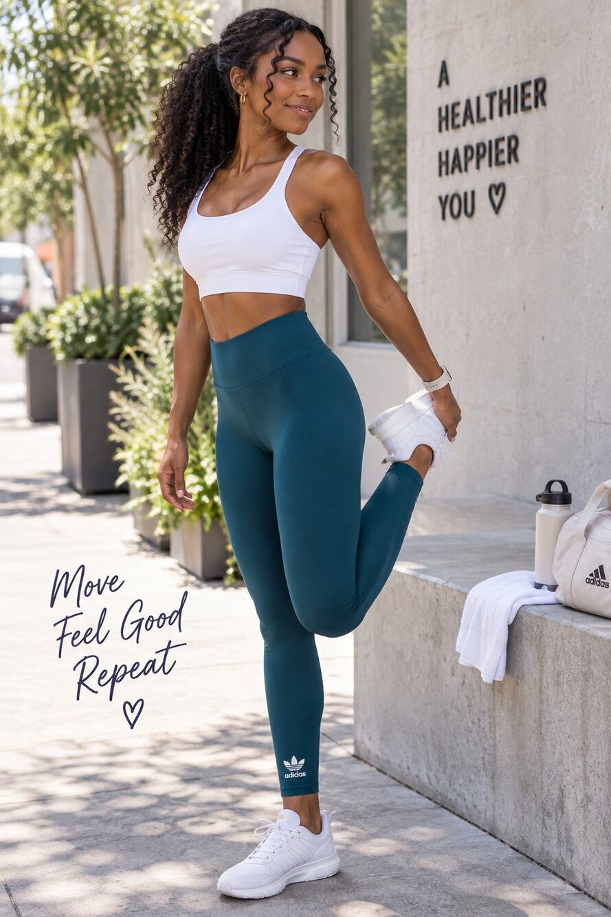 Adidas Womens Teal High Rise Athletic Leggings Size XS Full Length NWOT